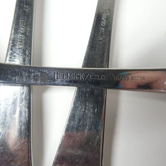 Robert Welch Ammonite 12 Place Oval Soup Spoons Stainless Flatware Helmick Korea - Picture 9 of 9